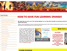 Tablet Screenshot of fun-learning-spanish.com